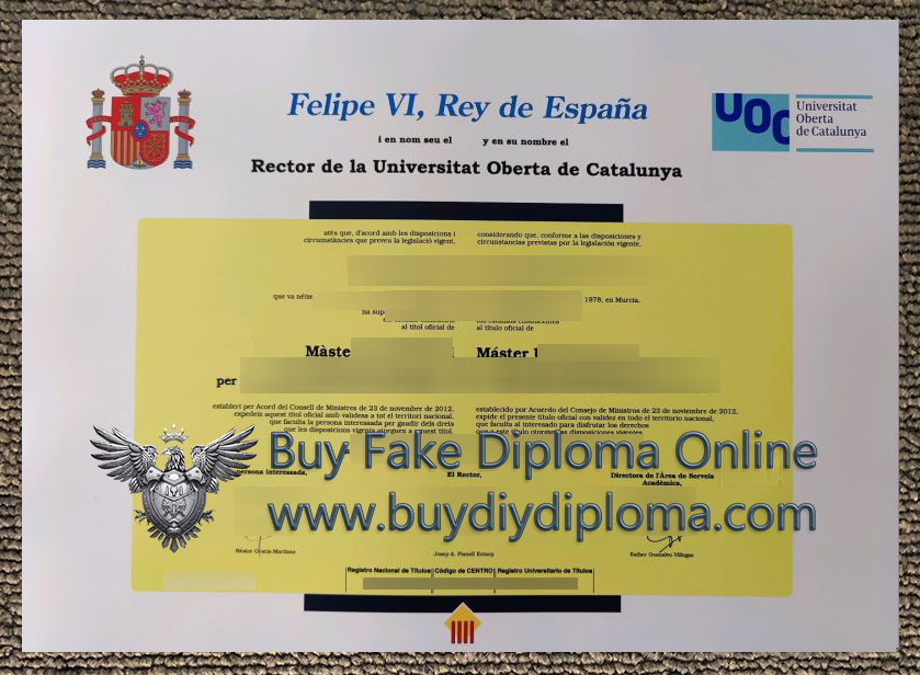 Open University of Catalonia Diploma Open University of Catalonia Diploma