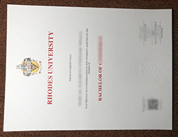 Rhodes University degree certificate