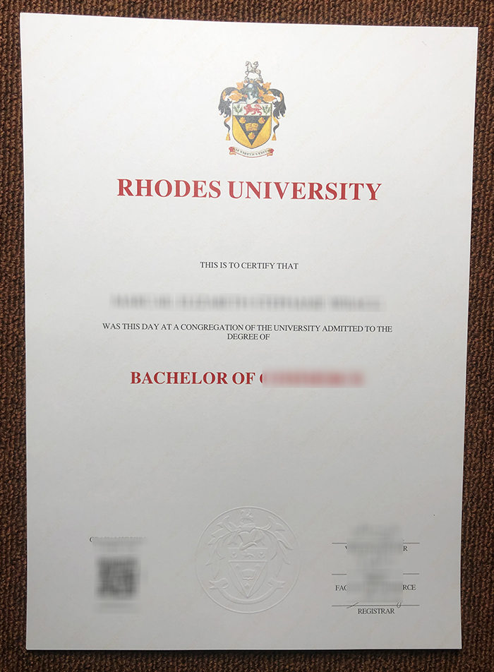 Rhodes University degree