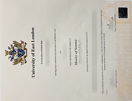 UEL MSc degree certificate