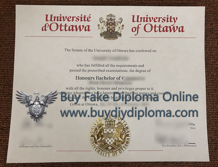 University of Ottawa degree certificate