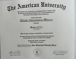 American University degree sample