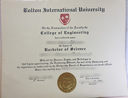 Bolton International University diploma