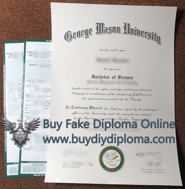 GMU diploma and transcript