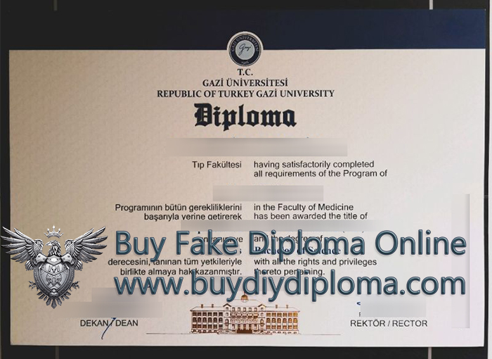 Gazi University diploma