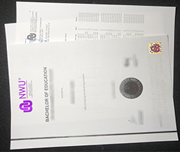 NWU degree with transcript sample