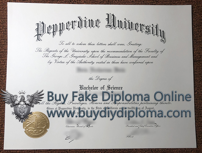Pepperdine University diploma