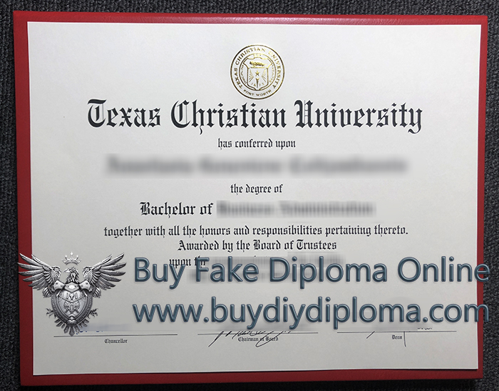 Texas Christian University diploma