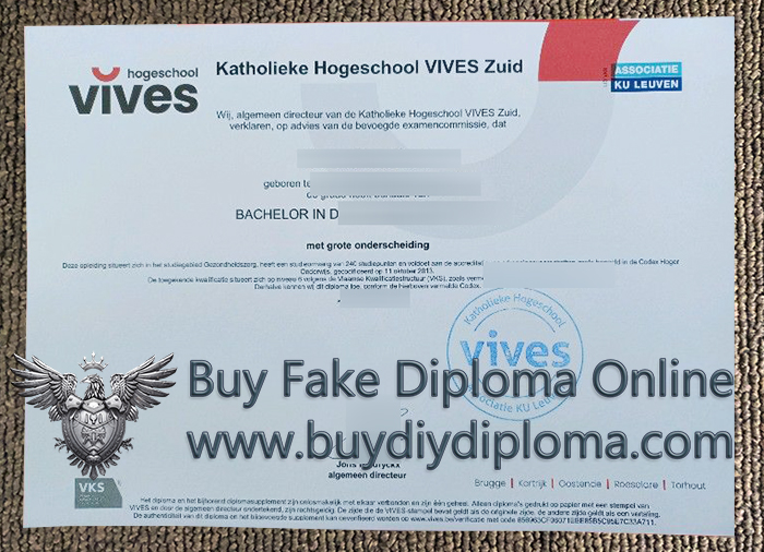 Katholieke Hogeschool Vives Zuid diploma