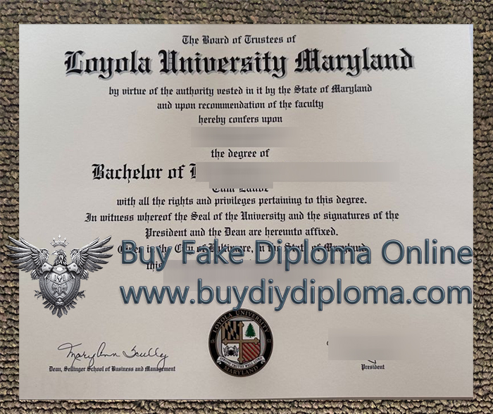 Loyola University Maryland diploma Loyola University Maryland diploma