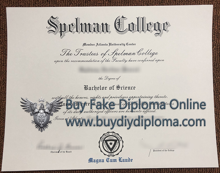 Spelman College diploma sample