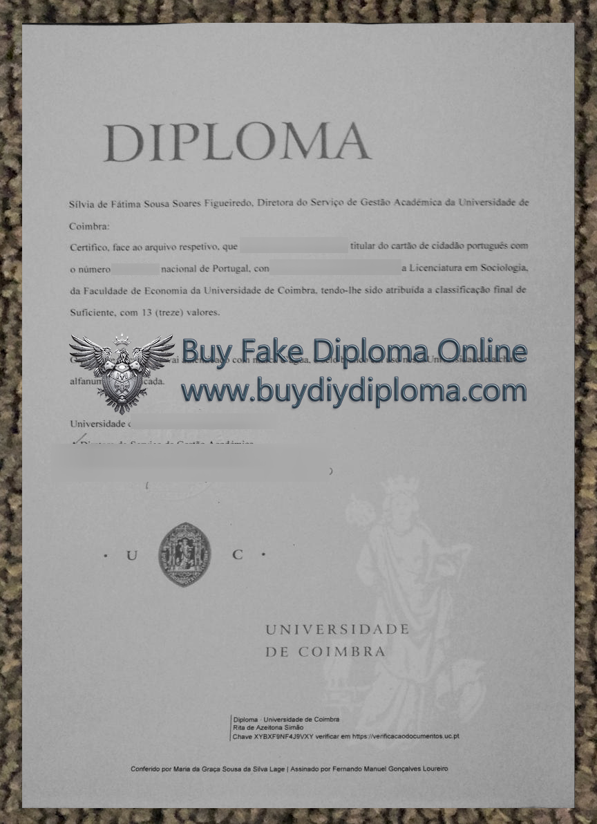 Universidade de Coimbra diploma