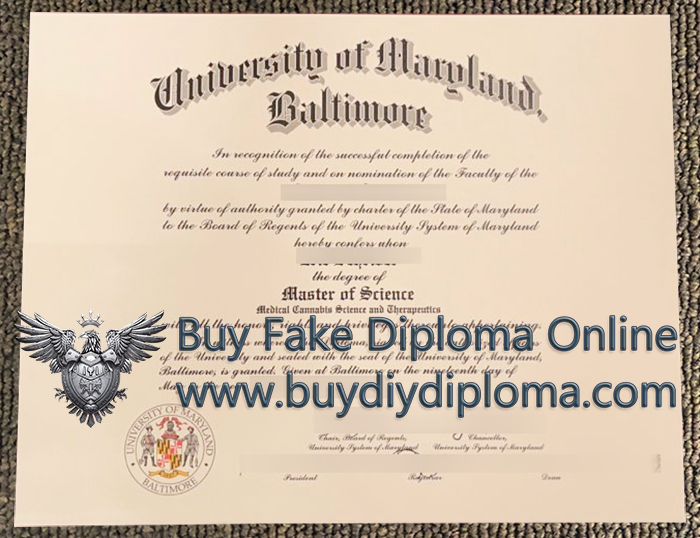 University of Maryland, Baltimore Diploma