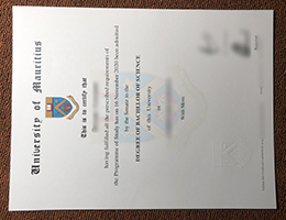University of Mauritius diploma certificate