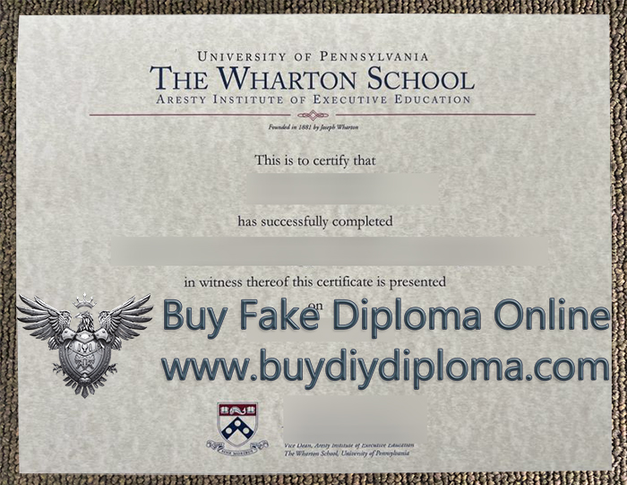 Wharton School Certificate