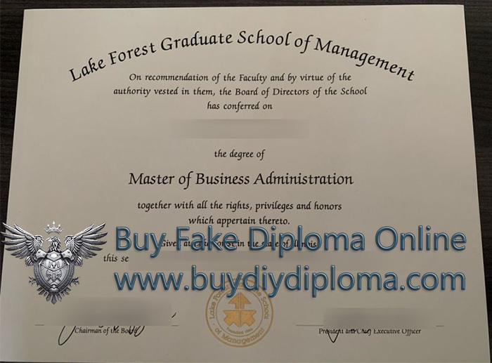 Lake Forest Graduate School of Management diploma