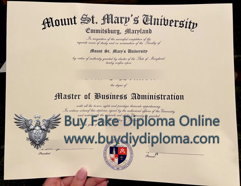 Mount St. Mary's University diploma