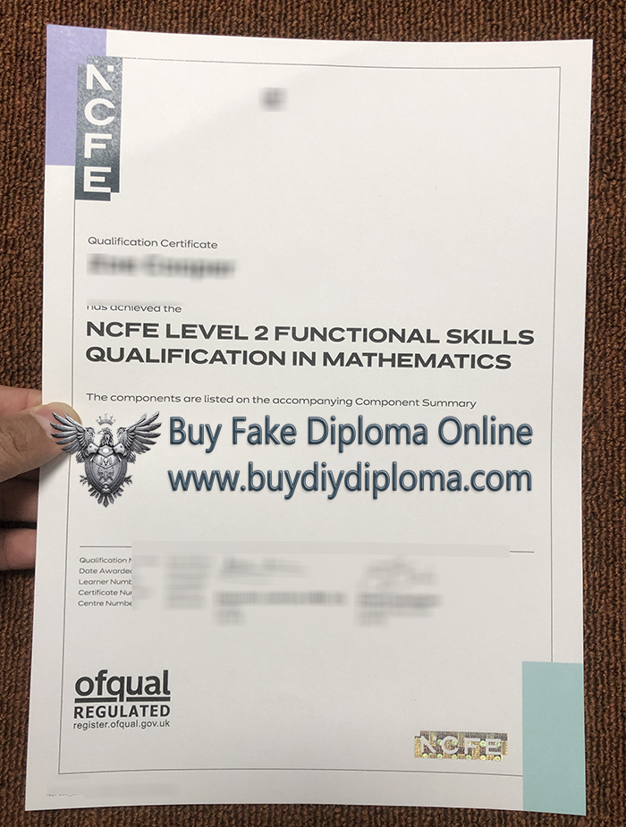 NCFE Level 2 Functional Skills Qualification in Mathematics certificate
