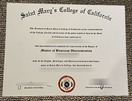 Saint Mary's College of California diploma