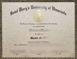 Saint Mary's University of Minnesota diploma