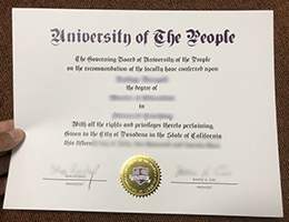 University Of The People Diploma certificate