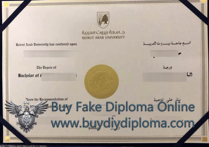 Beirut Arab University (BAU) diploma