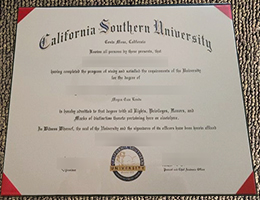 California Southern University degree sample