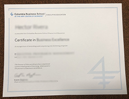 Columbia Business School certificate