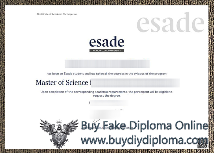 ESADE Business School diploma 