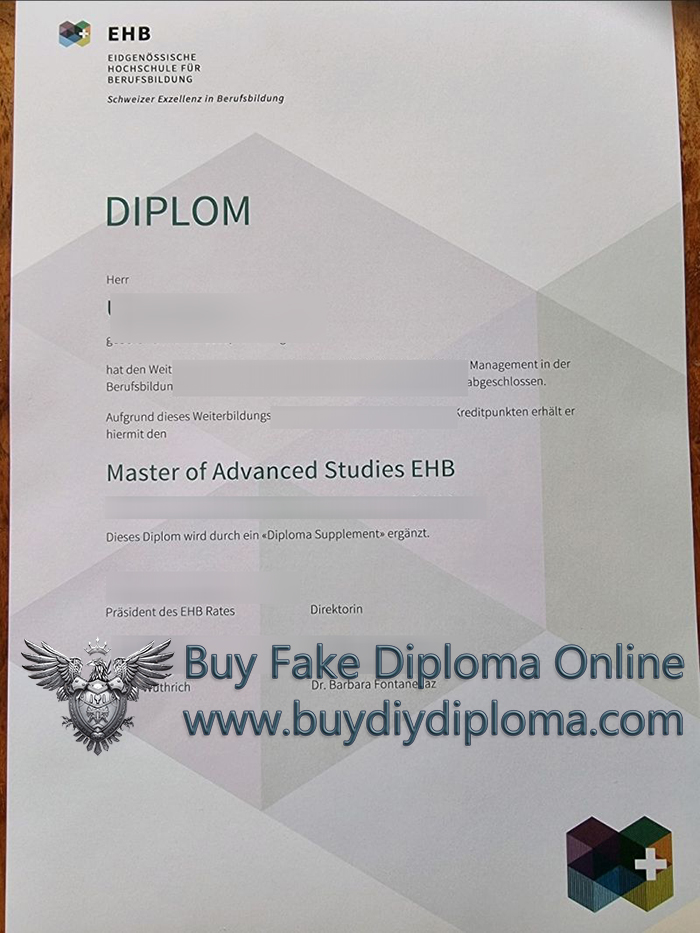 Eidgenössische Hochschule für Berufsbildung diploma