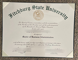 Fitchburg State University diploma certificate