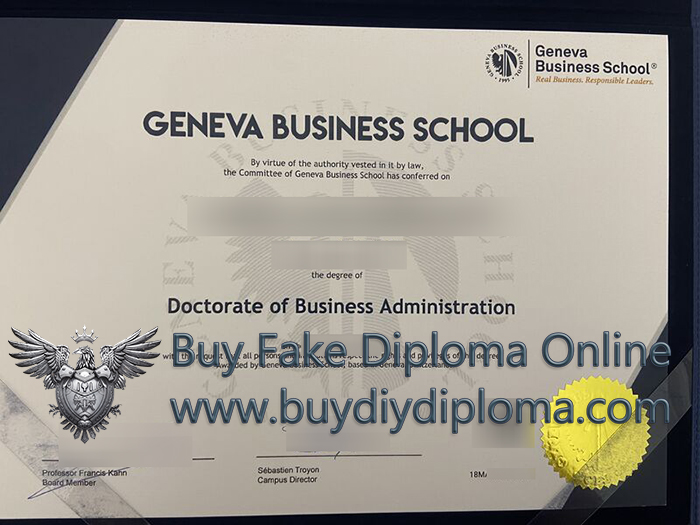 Geneva Business School Doctorate of Business Administration degree