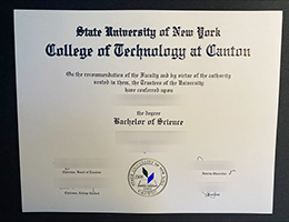 SUNY Canton diploma certificate