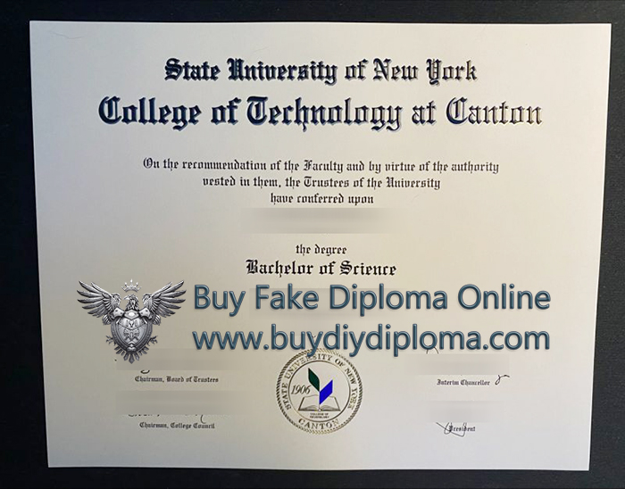 SUNY Canton diploma