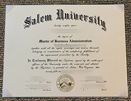 Salem University diploma certificate