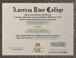 American River College diploma certificate