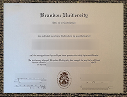 Brandon University Degree certificate