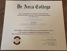 De Anza College Diploma Certificate