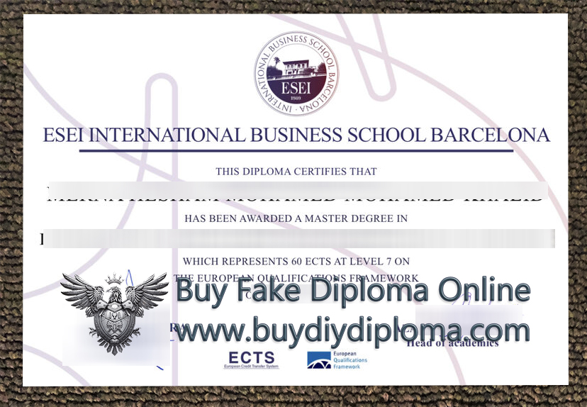 ESEI International Business School diploma