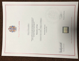 KCL degree certificate