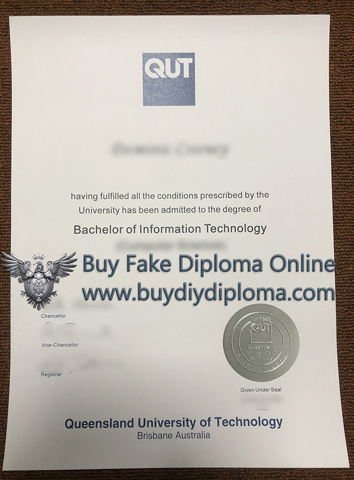 QUT degree certificate