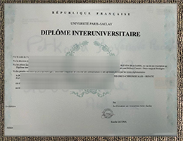Université Paris-Saclay Diploma Certificate