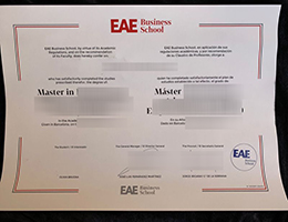 EAE Business School diploma certificate