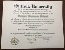 Suffolk University BSc diploma