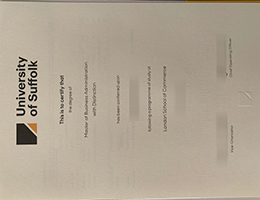 University of Suffolk diploma certificate