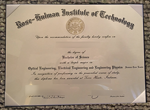Rose–Hulman Institute of Technology BSc degree sample