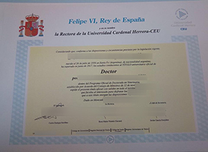 Universidad Cardenal Herrera CEU Diploma sample