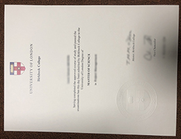 Birkbeck College degree certificate