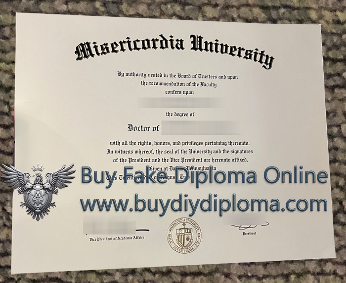 Misericordia University degree certificate Misericordia University degree certificate