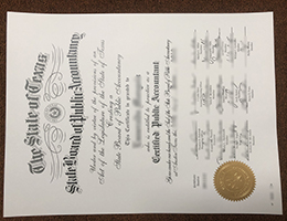 Texas CPA Certificate